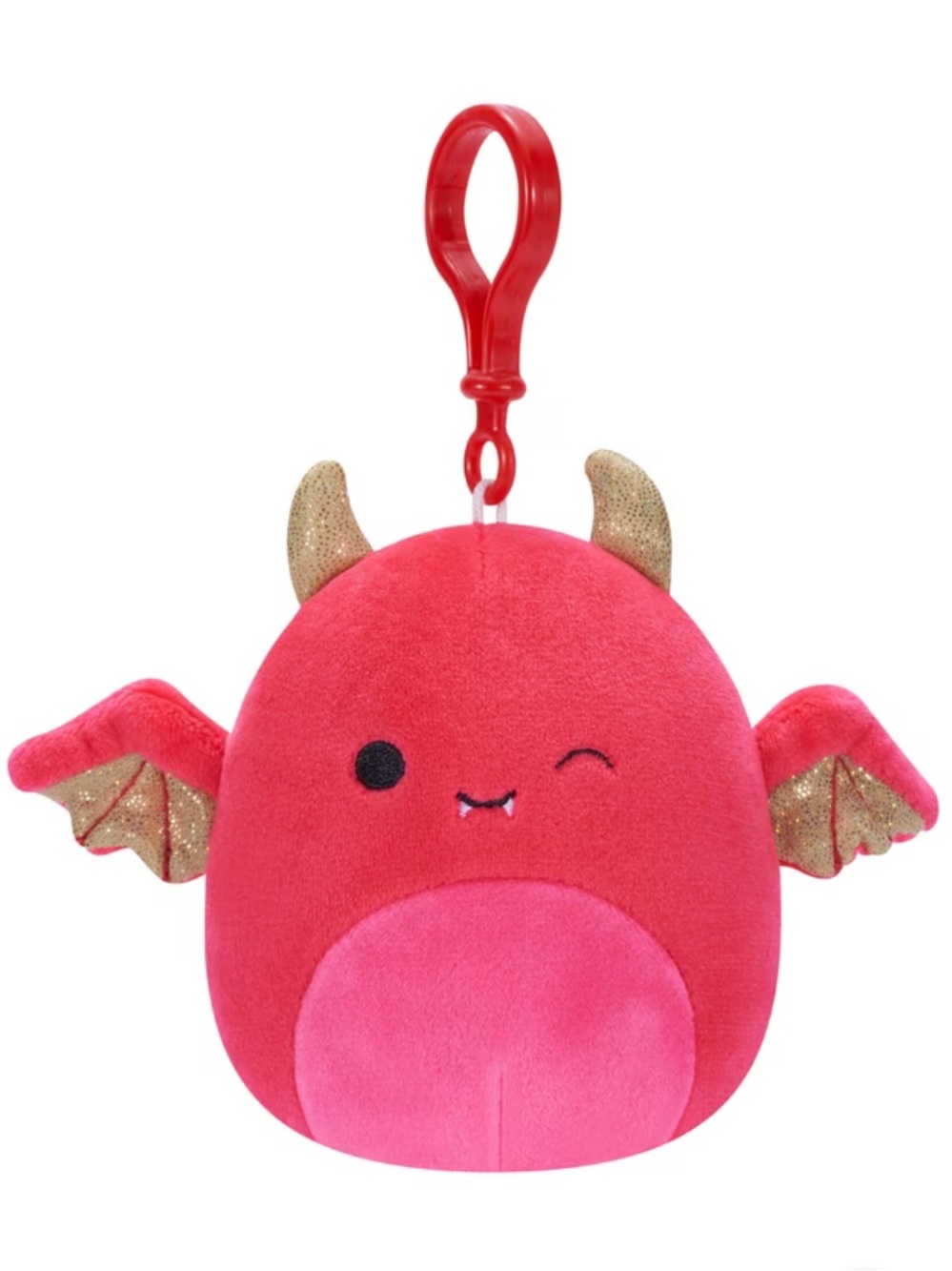 Squishmallow Karlie the Red & Gold Devil Key Chain NWT